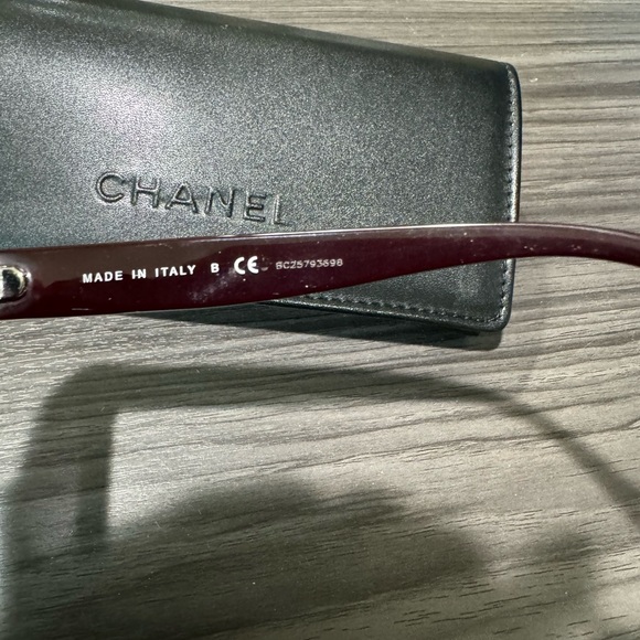 Chanel Burgundy Butterfly Sunglasses - Picture 5 of 13